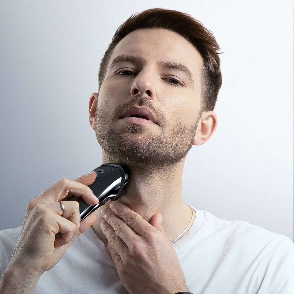 Електробритва Xiaomi Enchen BlackStone 3 Black процес гоління